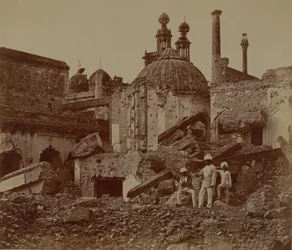 Fuerte Lucknow después del motín indio, 1857